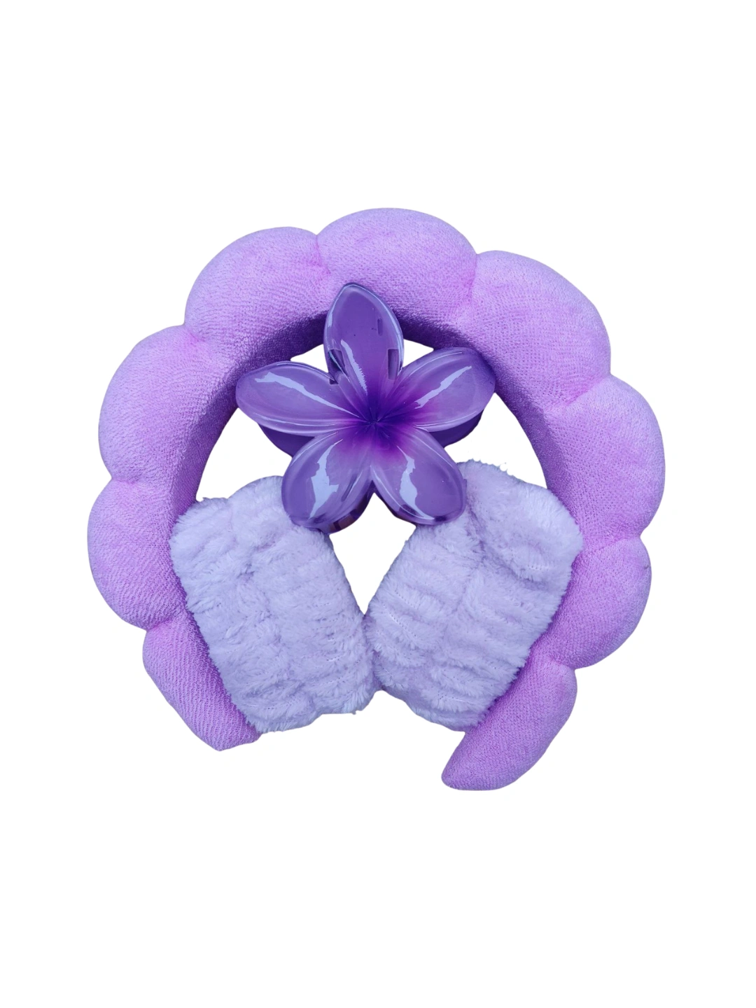 Lavender Skincare Headband & Wristbands Set