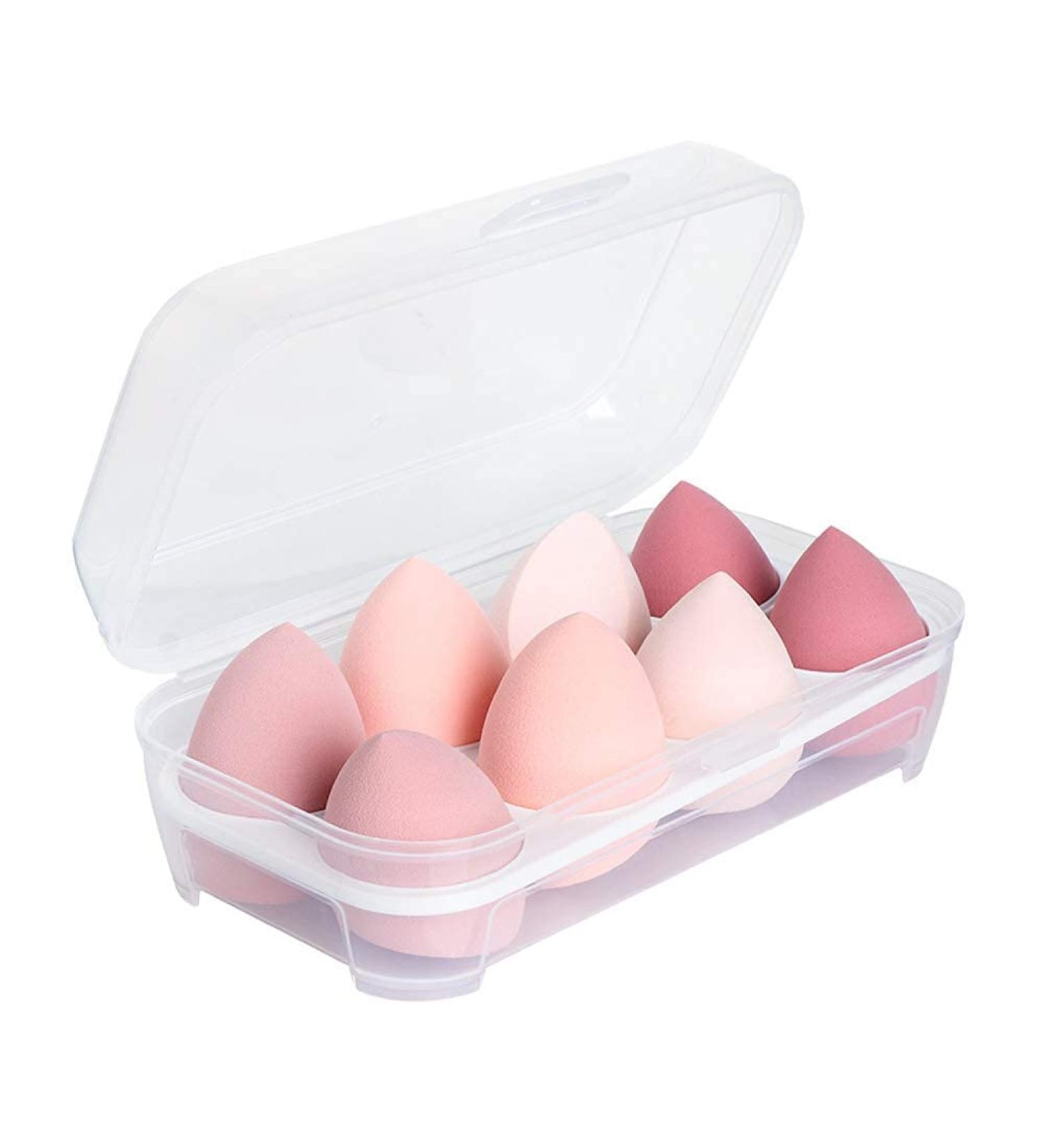 8-Piece Egg-Shaped Makeup Sponge Set