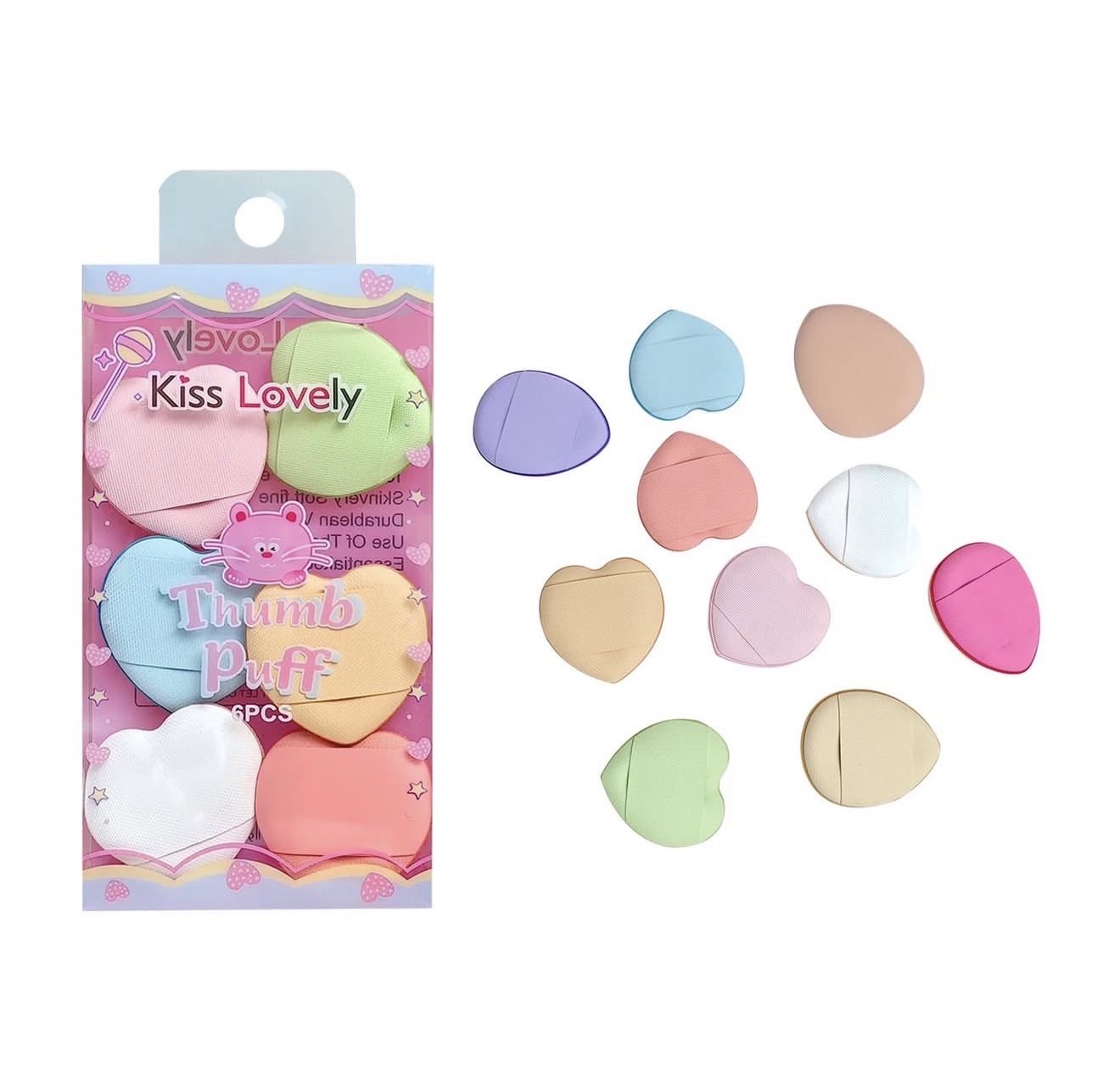 Kiss Lovely Thumb Puff 6-Piece Set