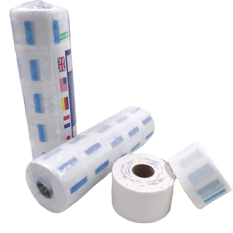 Elastic neck paper rolls