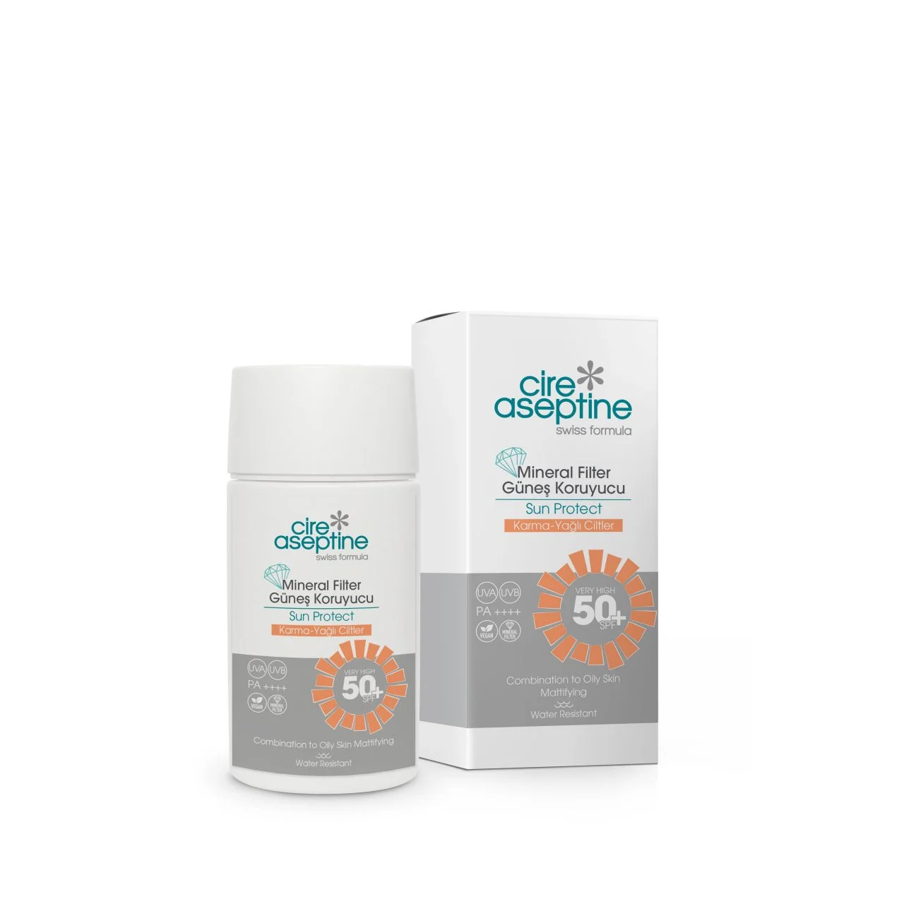 Cire Aseptine Mineral Filter Sunscreen Combination to Oily Skin 50 SPF 50 ml
