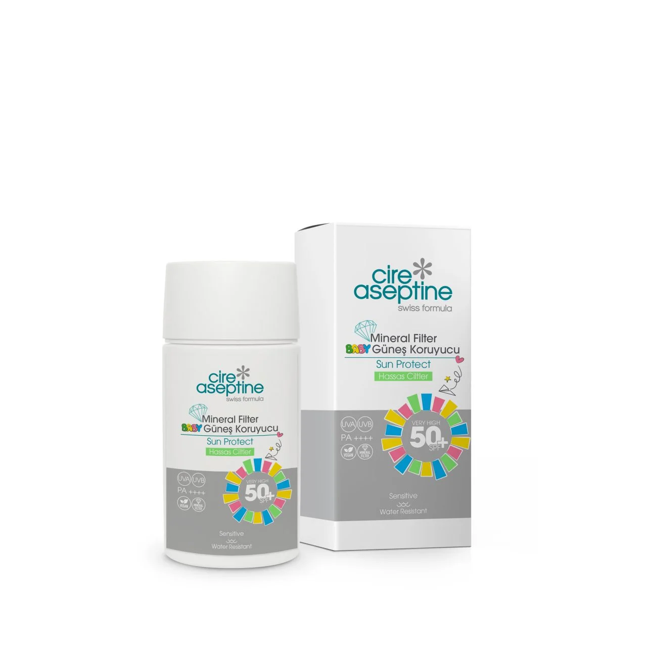 Cire Aseptine Mineral Filter Sunscreen Sensitive Skin Baby 50 SPF 50 ml