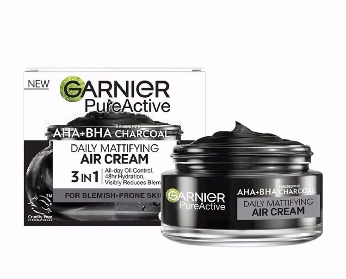 Garnier Pure Active AHA+BHA Charcoal Daily Mattifying Air Cream