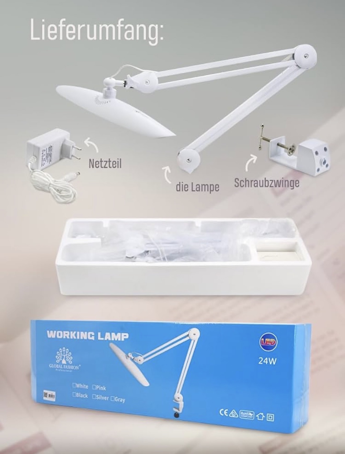 Clamp-Mount LED Working Lamp — foto 2