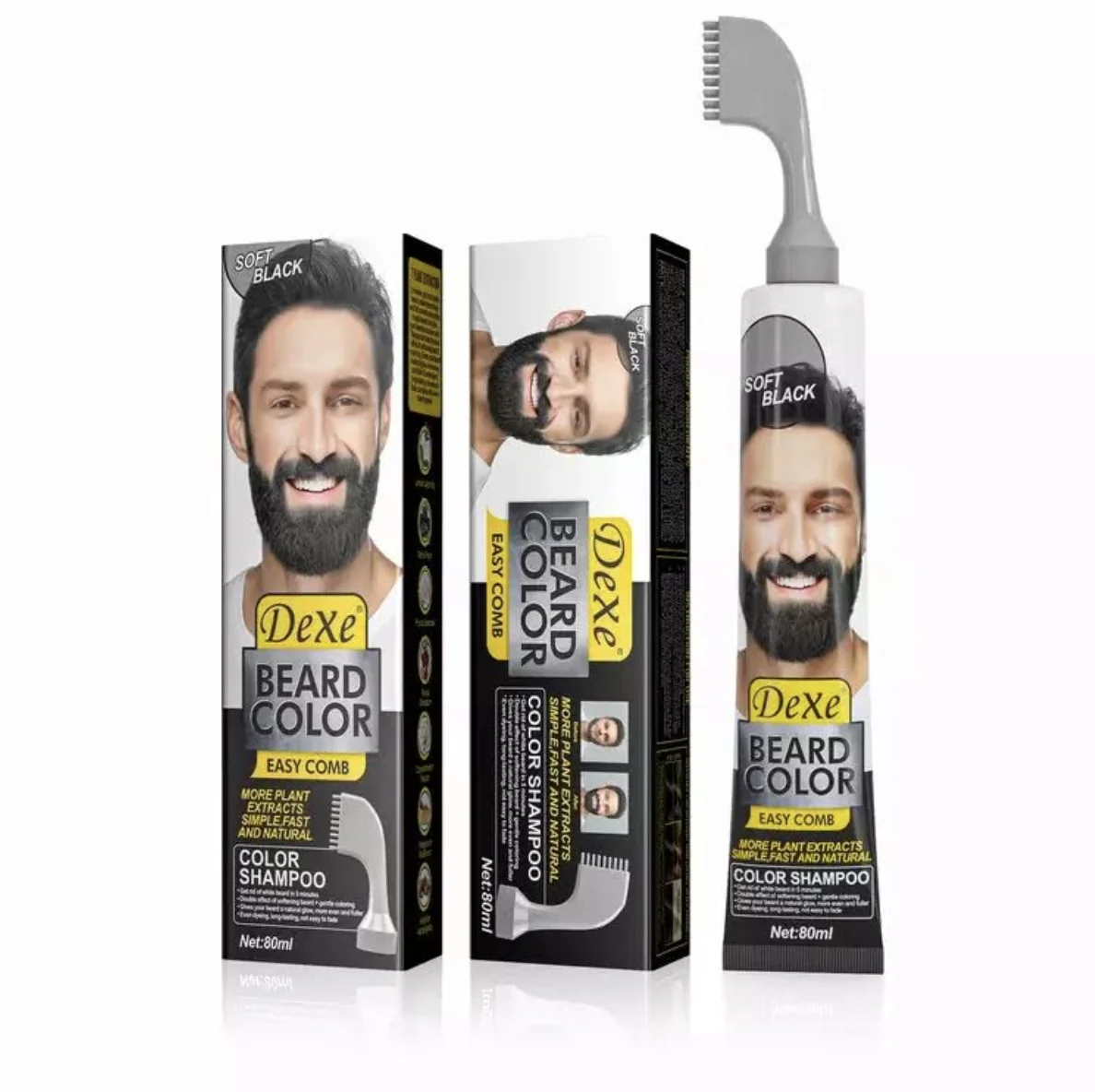 Dexe Men’s Beard & Mustache 5-Min Cover Easy