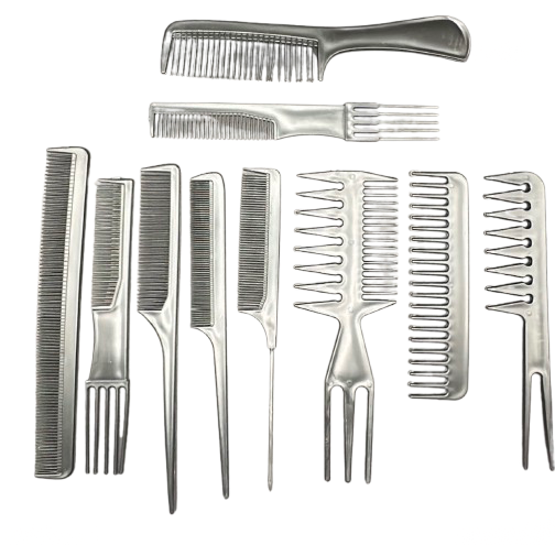 Set profesional 10 krehera plastike për stilim flokësh!