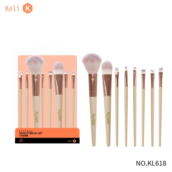 Keli Beauty 8pcs Wholesale High Quality Soft Professional Cosmetic Brush Set