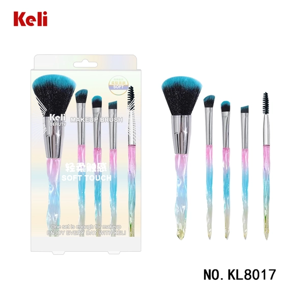 Crystal Diamond Handle Makeup Brush Set 5pcs