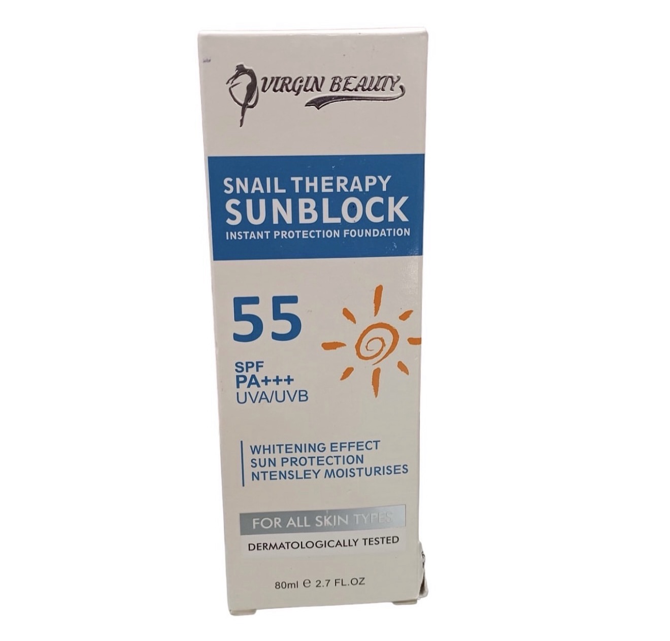 Virgin Beauty Snail Therapy Sunblock SPF 55