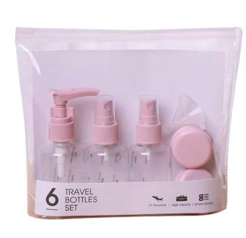Set shishe udhëtimi për kozmetikë – 6 copë