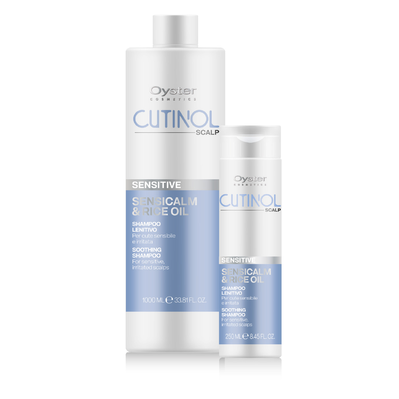 Oyster Cosmetics Cutinol Scalp Sensitive SensiCalm & Rice Oil Soothing Shampoo – 250 ml / 1000 ml
