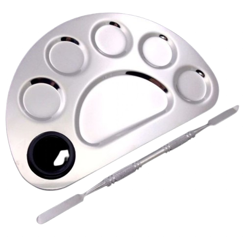 Paletë për Përzierjen e Xhelit me Spatulë Metalike