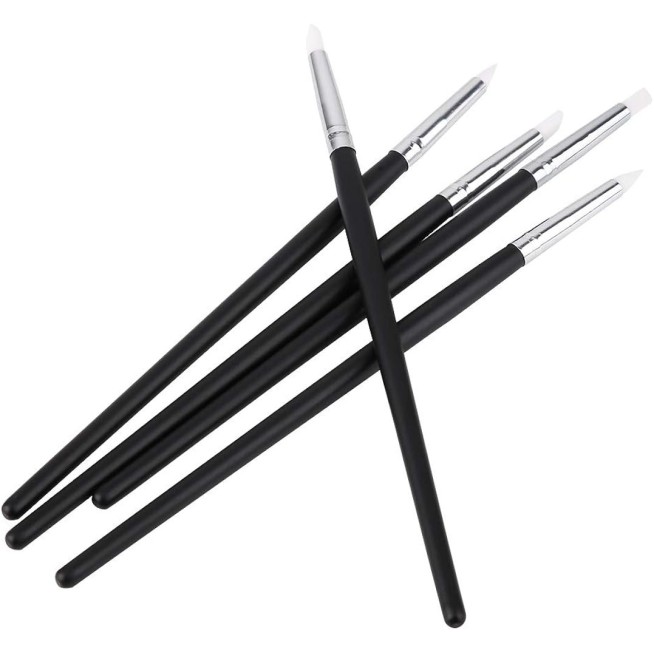 Set Penelash Silikoni për Nail Art – 5 Copë