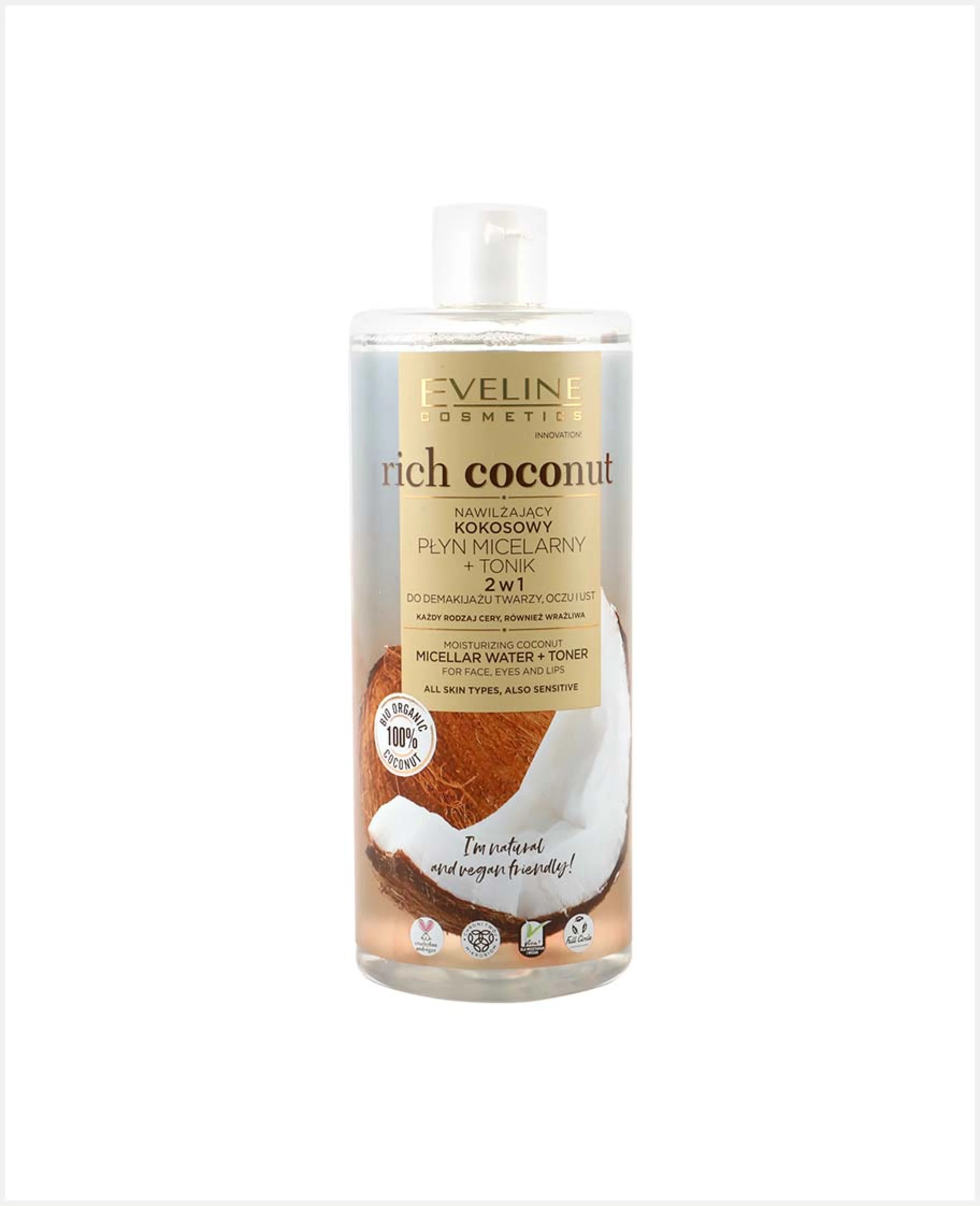 Eveline Rich Coconut Micellar Water + Toner 2 in 1