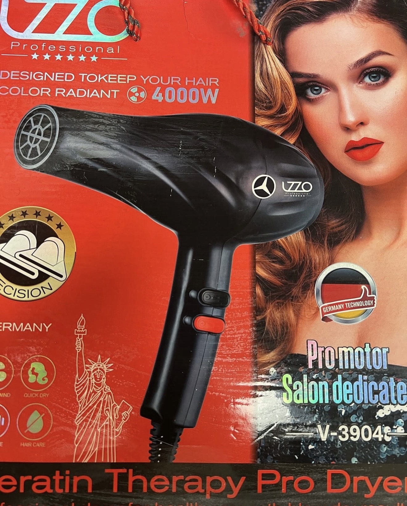 Tharëse Profesionale për Flokë UZO V-3904 4000W