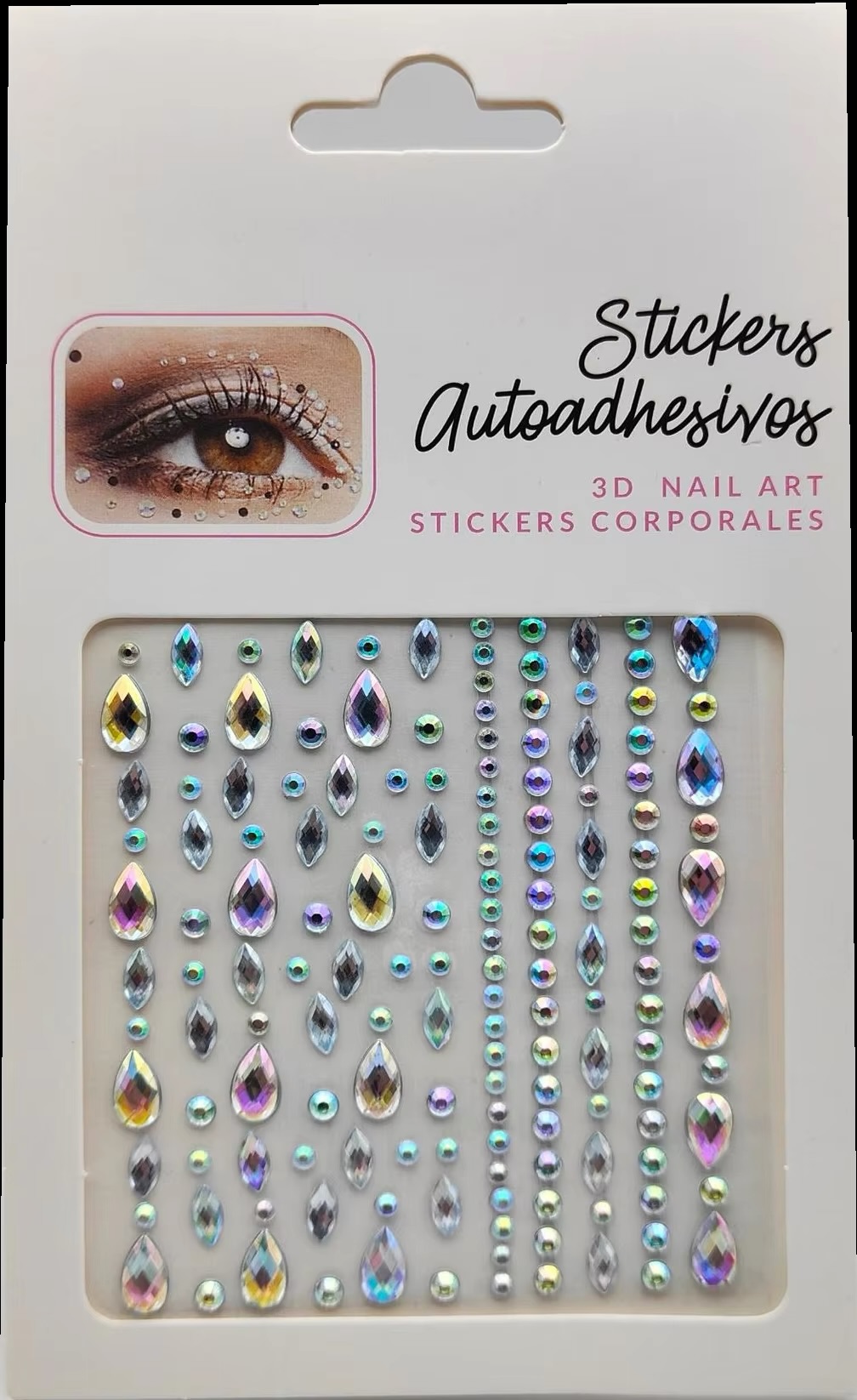 3D Crystal Self-Adhesive Stickers – Gurë Dekorativë Vetëngjitës — foto 2