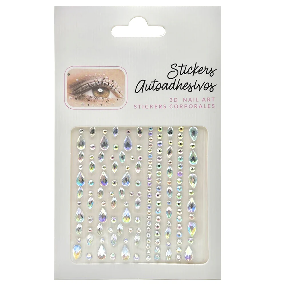 3D Crystal Self-Adhesive Stickers – Gurë Dekorativë Vetëngjitës