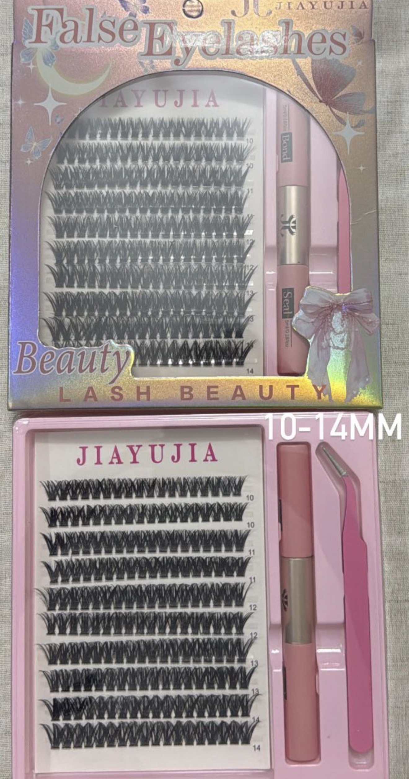 Jiayujia Beauty Lash 10-14 mm – Set Qerpikësh Individualë me Bond & Seal