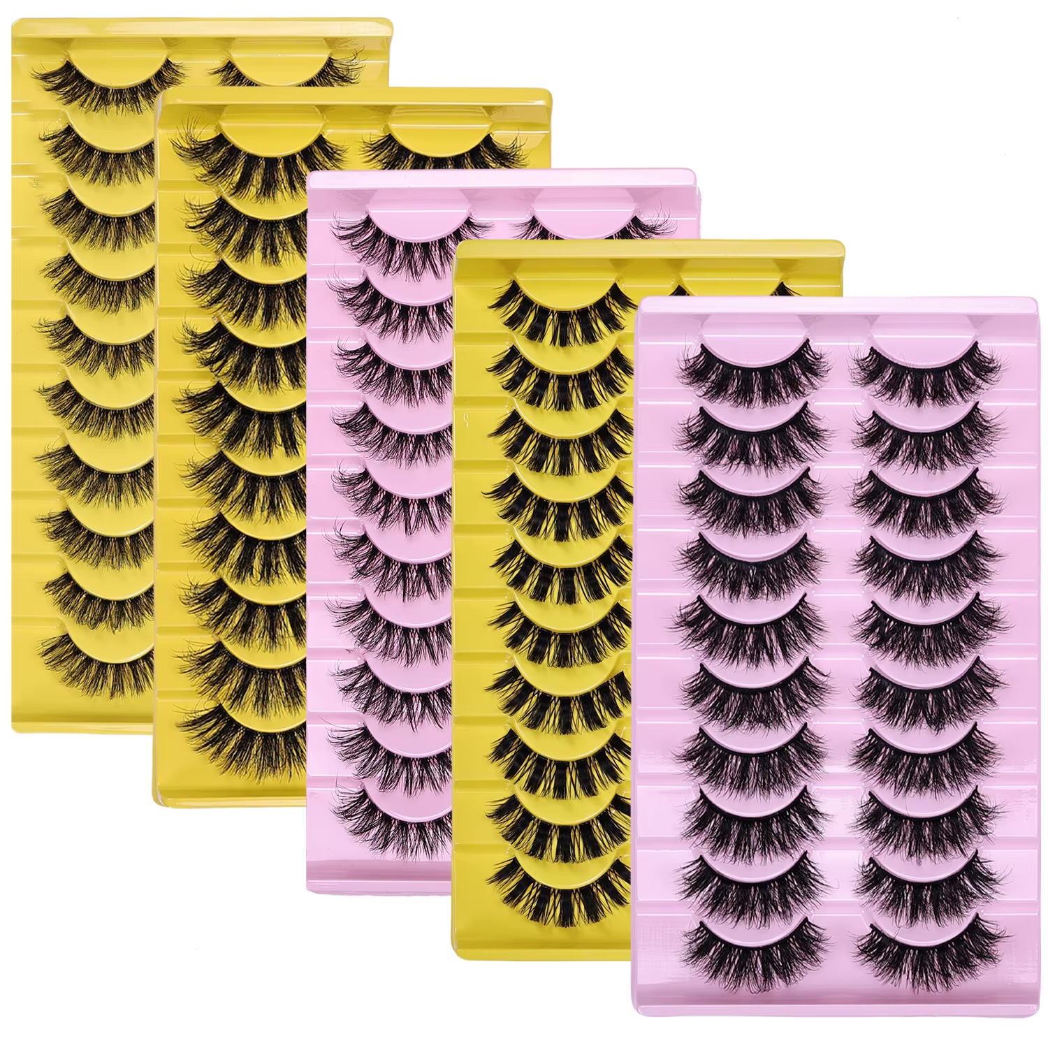 Set Qerpikësh Artificialë 5D/3D – Paketë me 10 Palë Qerpikë të Ripërdorshëm
