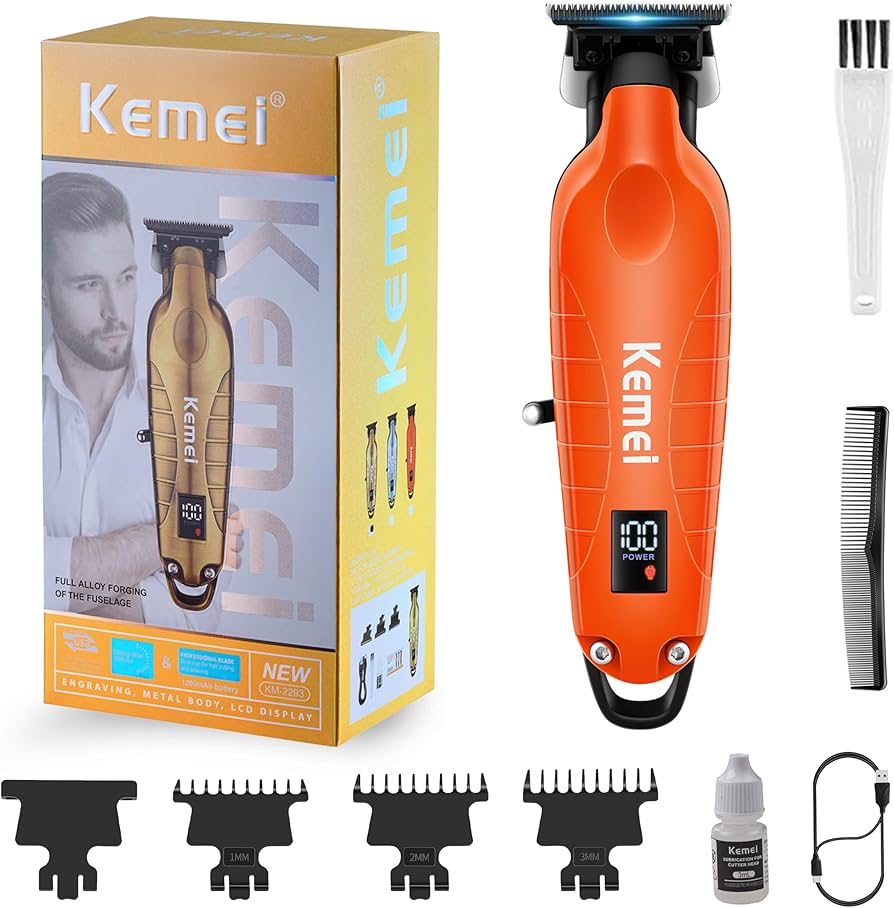 Kemei KM-2293 – Trimmer Profesional për Flokë dhe Mjekër