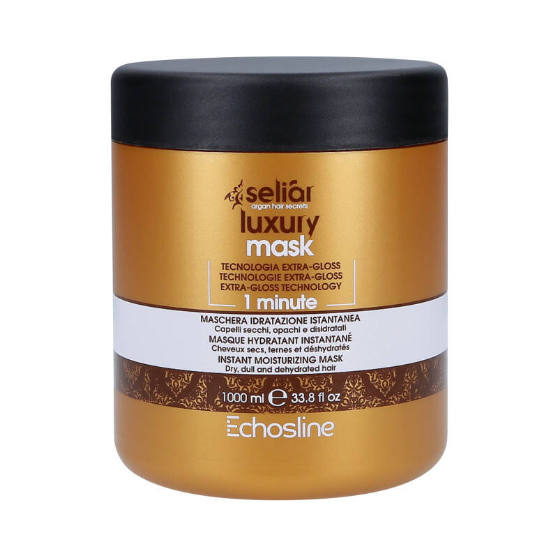 Echosline Seliàr Luxury Mask – Maskë Luksoze me Vaj Argani për Flokë të Thatë dhe të Dëmtuar 1000ml