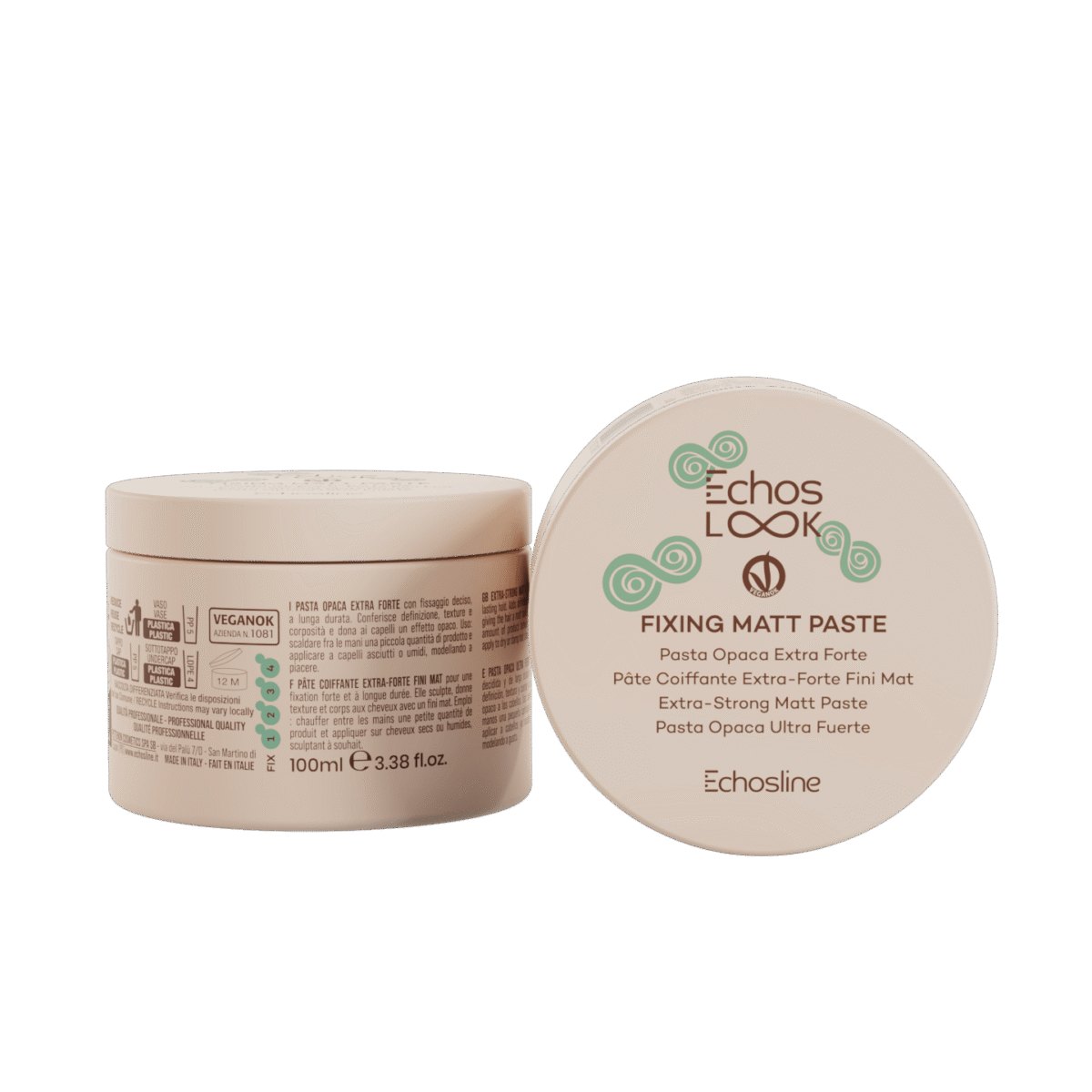 Echosline Echos Look Fixing Matt Paste – Pastë Matuese Extra Forte për Stilimin e Flokëve 100ml