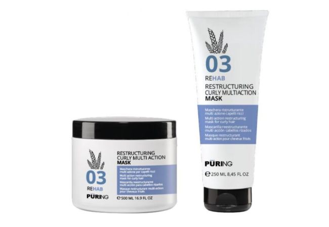 Puring 03 Rehab Restructuring Curly Multi Action Mask – Maskë Ristrukturuese Multifunksionale për Flokë Kaçurrela