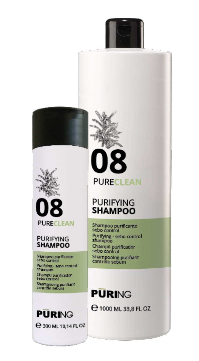 Puring 08 PureClean Purifying Shampoo – Shampo Pastruese për Skalpin me Tendencë Yndyre