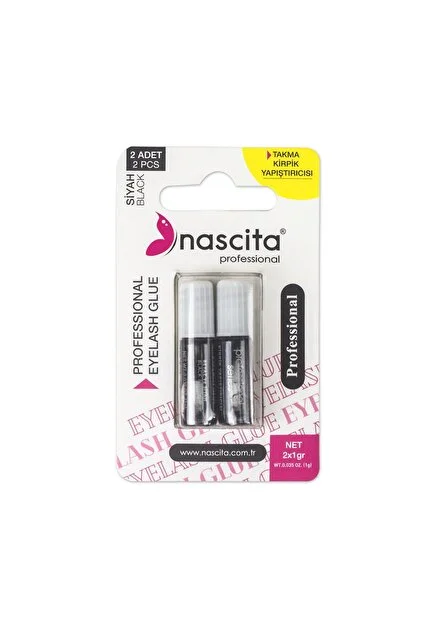 Nascita Professional Eyelash Glue Black – Ngjitës i Zi për Qerpikë Artificialë (Set 2 Copë)