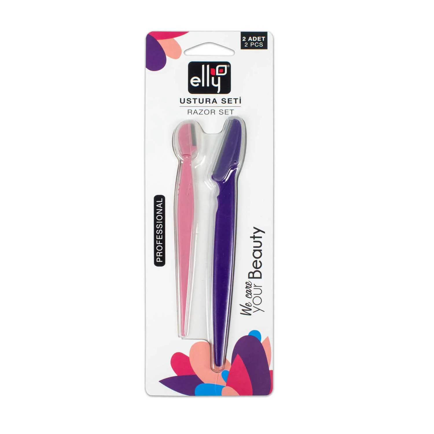 Elly Professional Razor Set – Set me Brisqe për Formësimin e Vetullave dhe Fytyrës (2 Copë)