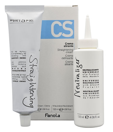 Fanola CS Straightening Cream Kit – Krem Profesional për Drejtimin e Flokëve me Neutralizues