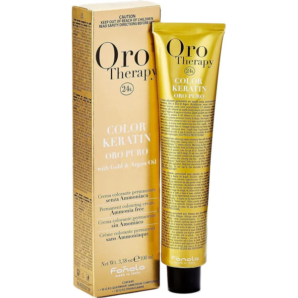 Fanola Oro Therapy 24K Color Keratin Oro Puro – Bojë Profesionale për Flokë pa Amoniak 100ml