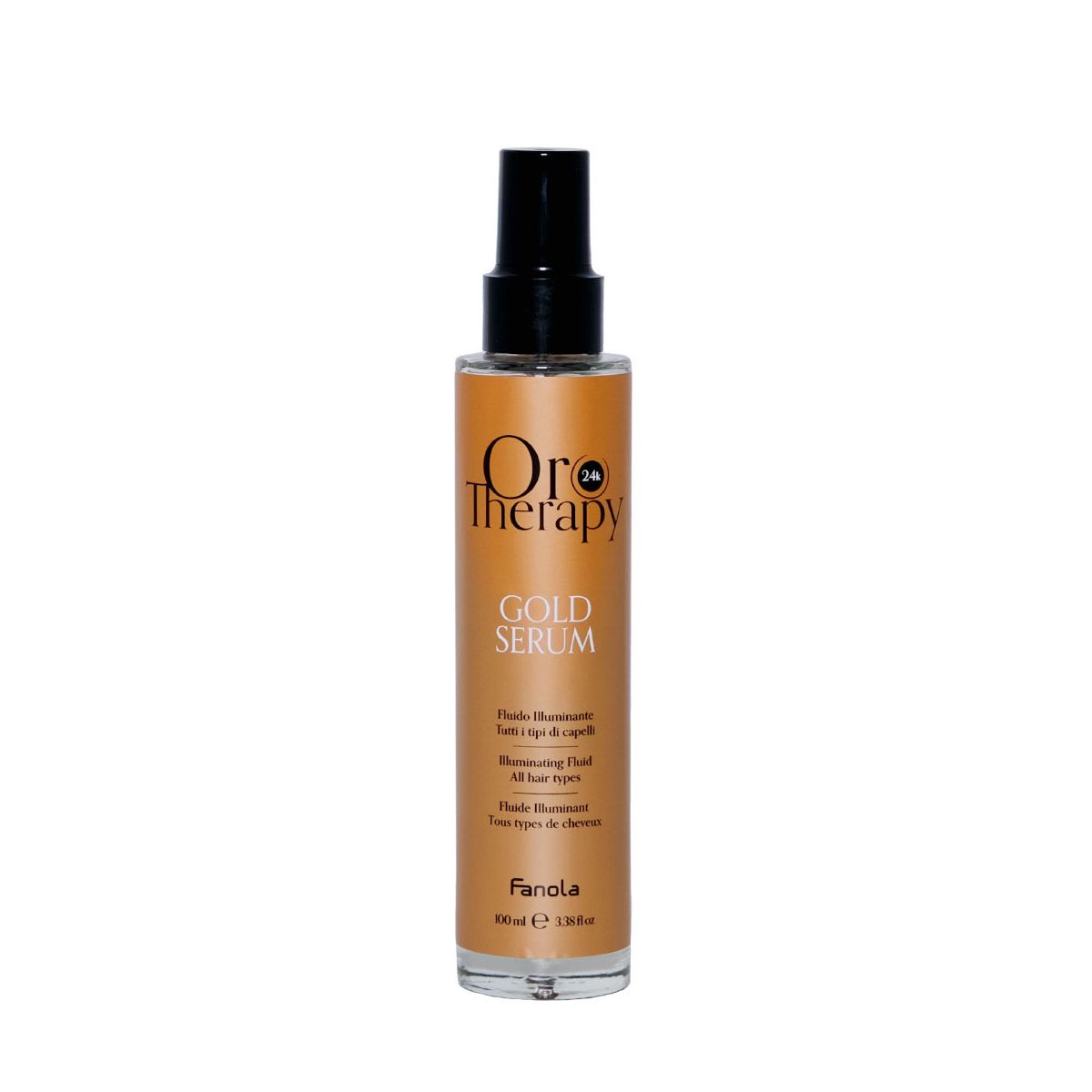 Fanola Oro Therapy 24K Gold Serum – Serum Ndriçues për të Gjitha Llojet e Flokëve 100ml