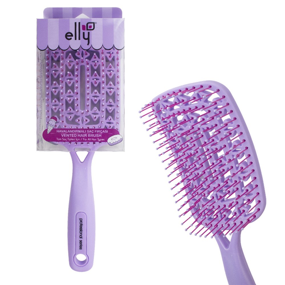 Elly Professional Vented Hair Brush – Furçë Ventiluese për Flokë