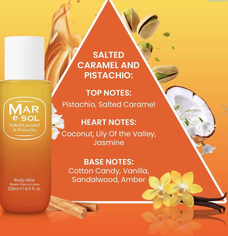 Mar e Sol Salted Caramel & Pistachio Body Mist — foto 2
