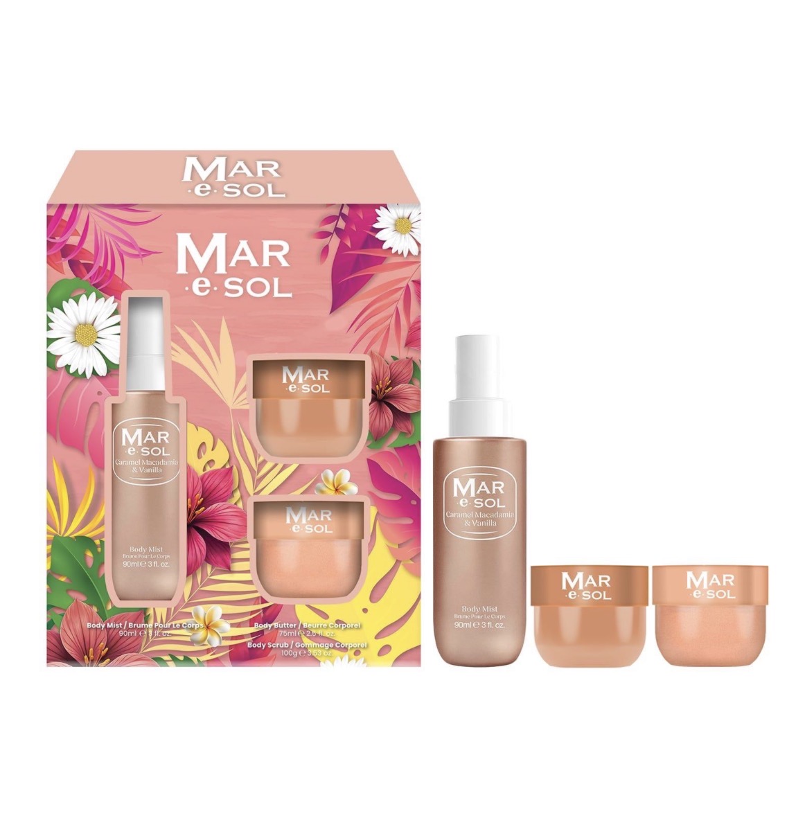 Mar e Sol Caramel Macadamia & Vanilla Gift Set