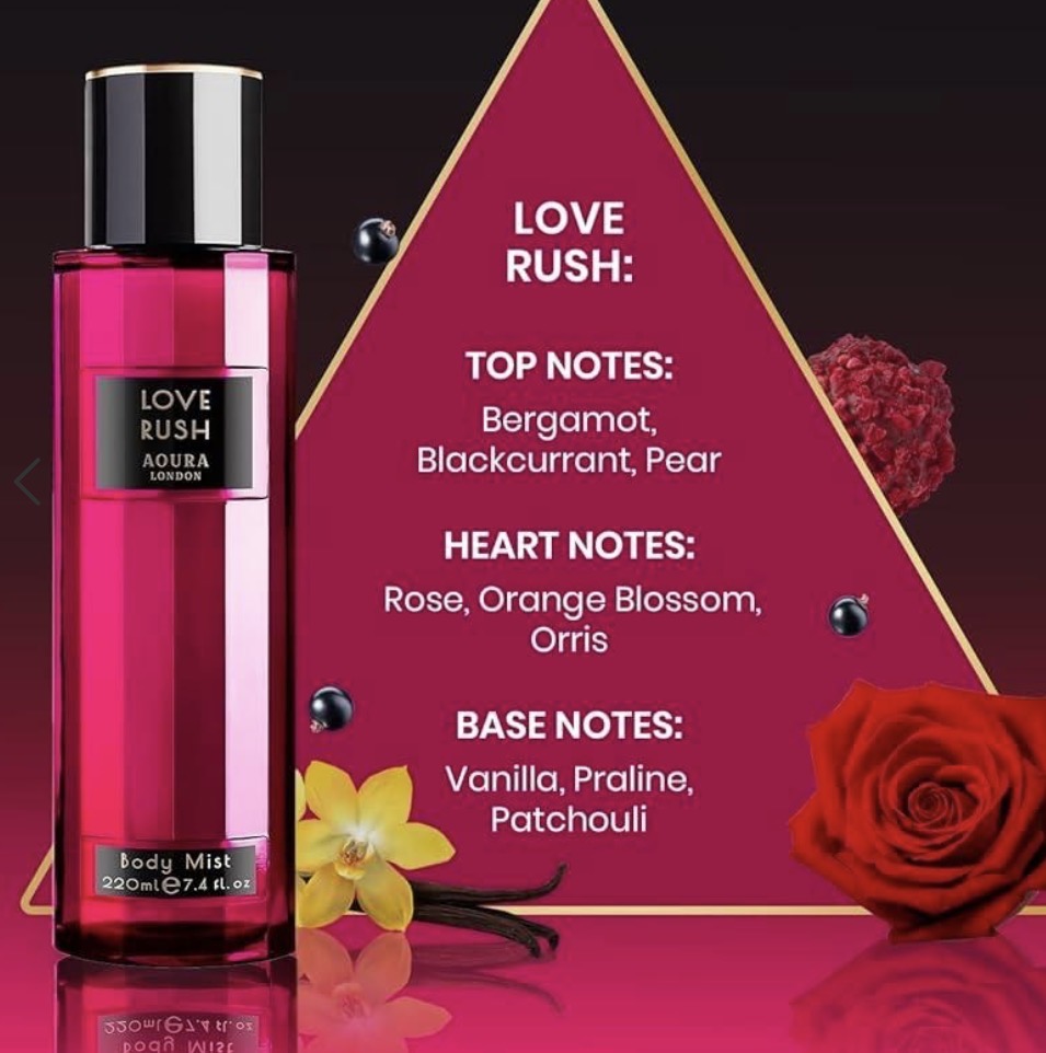 Love Rush Body Mist – Aoura London — foto 2