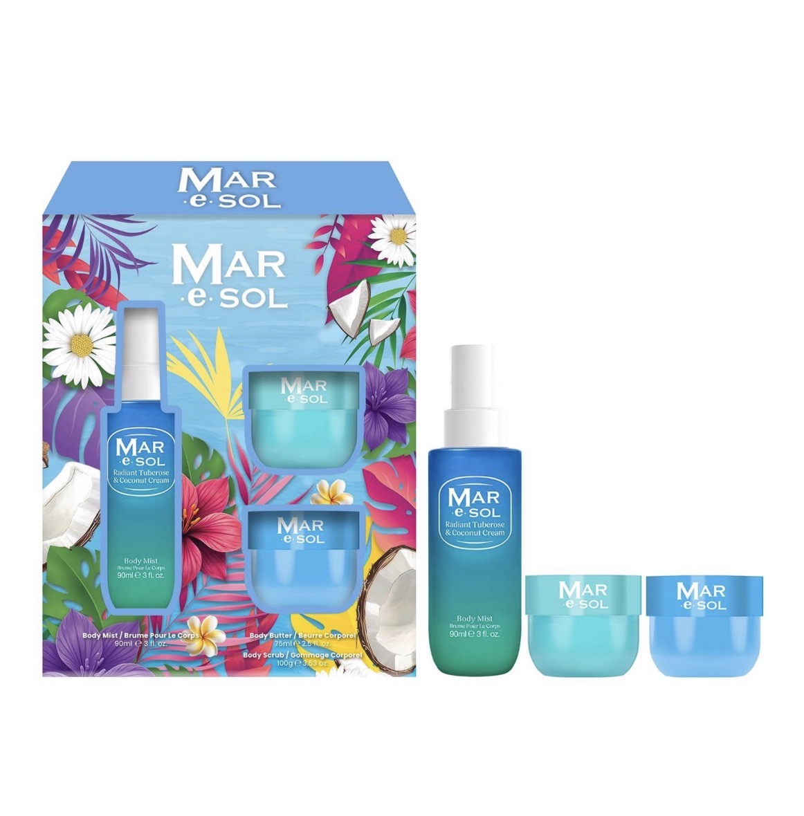 Mar e Sol Radiant Tuberose & Coconut Cream Gift Set