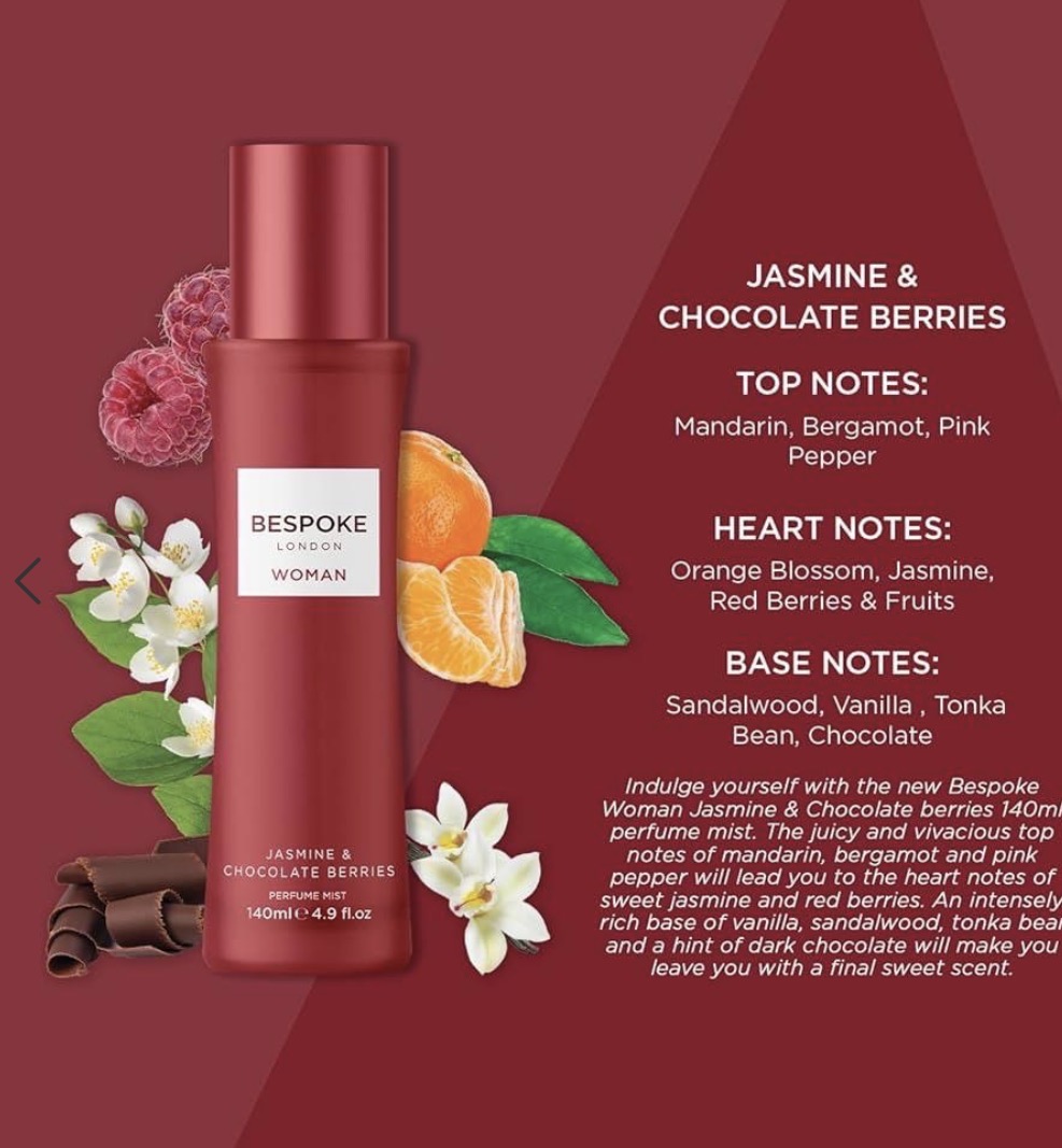 Bespoke London Woman Jasmine & Chocolate Berries Perfume Mist 140ml — foto 2