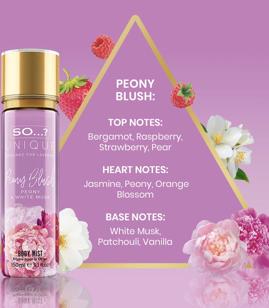So…? Unique Peony Blush Body Mist 150ml — foto 2