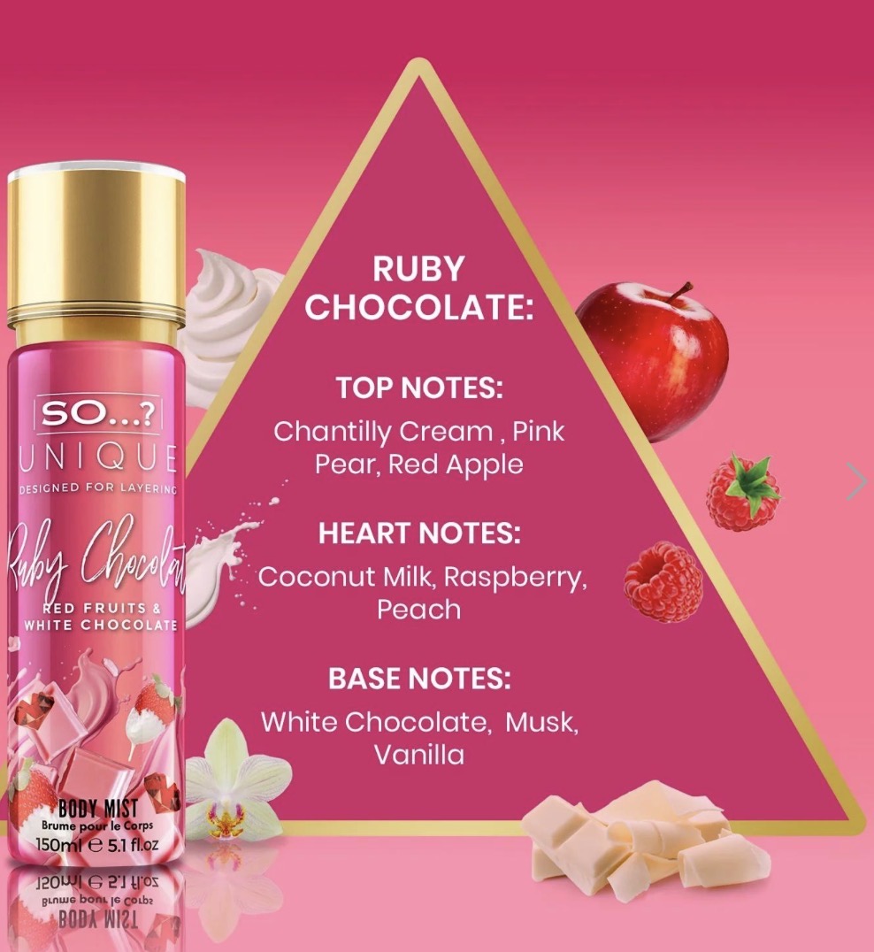 SO…? UNIQUE Ruby Chocolate – Body Mist — foto 2