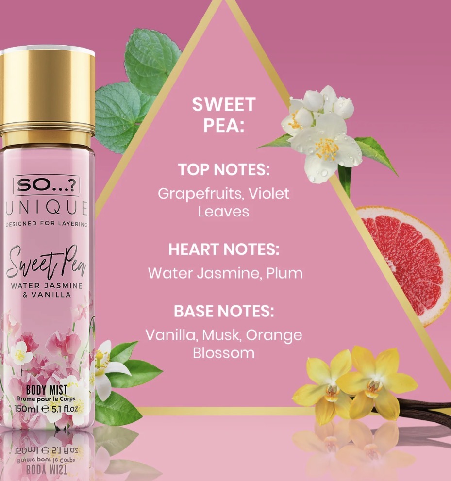 SO…? Unique Sweet Pea Body Mist – 150 ml — foto 2