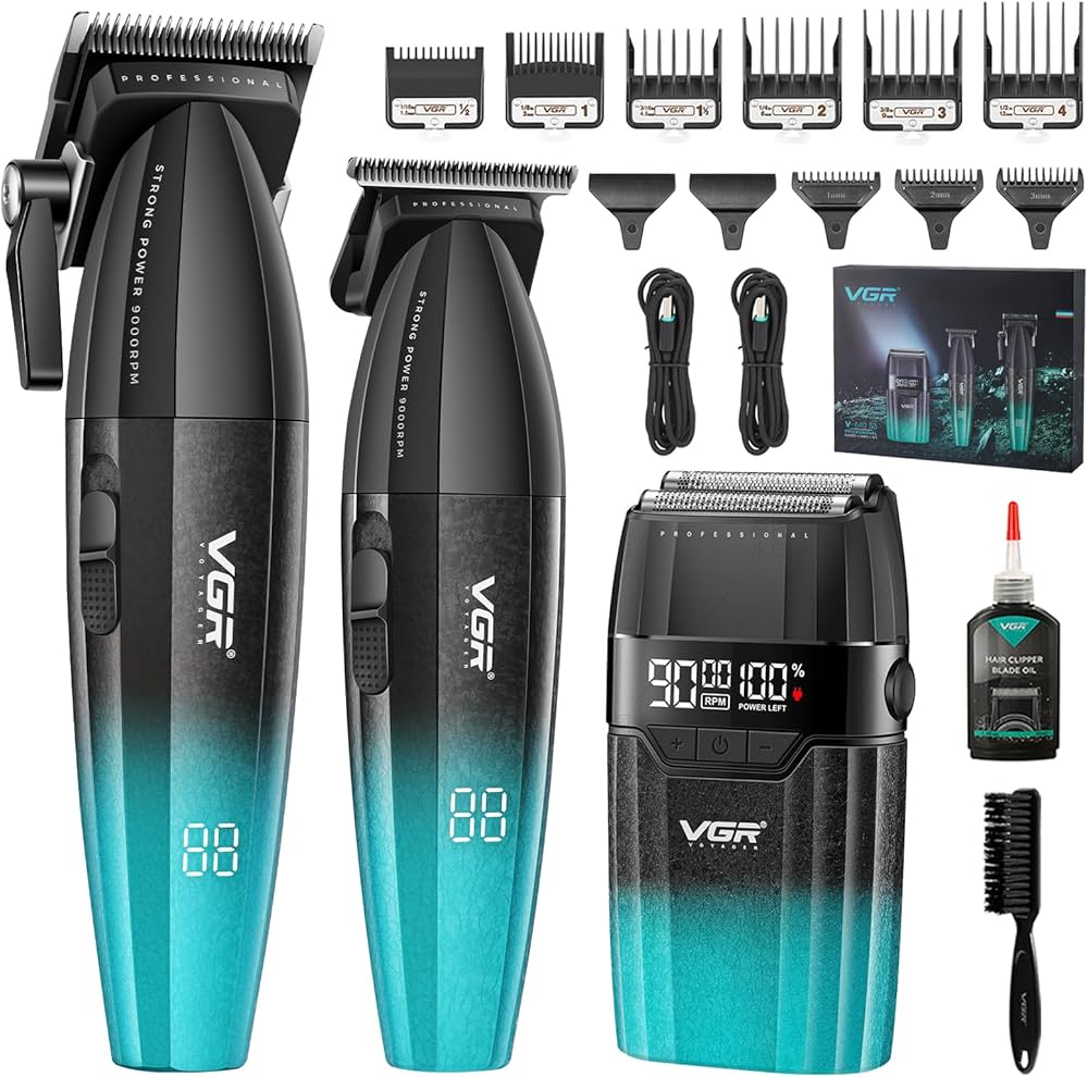 VGR V-640 Professional Barber Combo