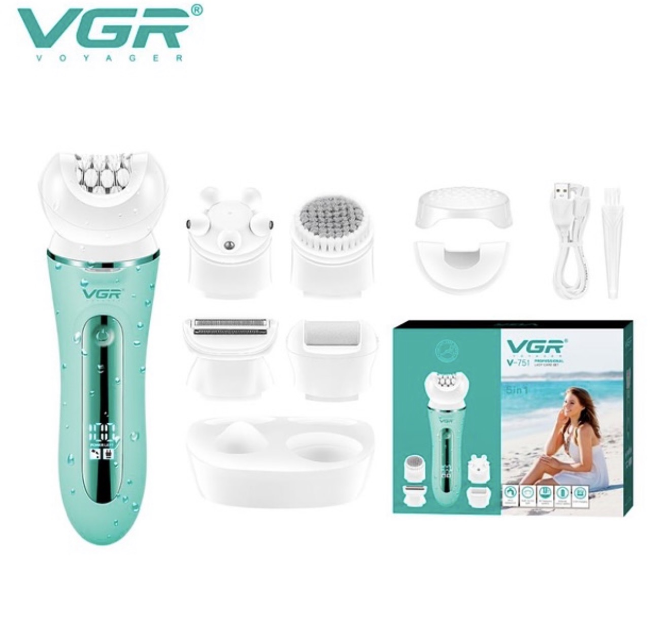 VGR V-751 6 në 1 – Epilator Multifunksional