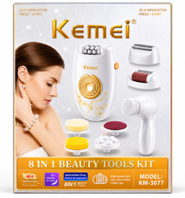 Kemei KM-3077 – Set Bukurie 8 në 1
