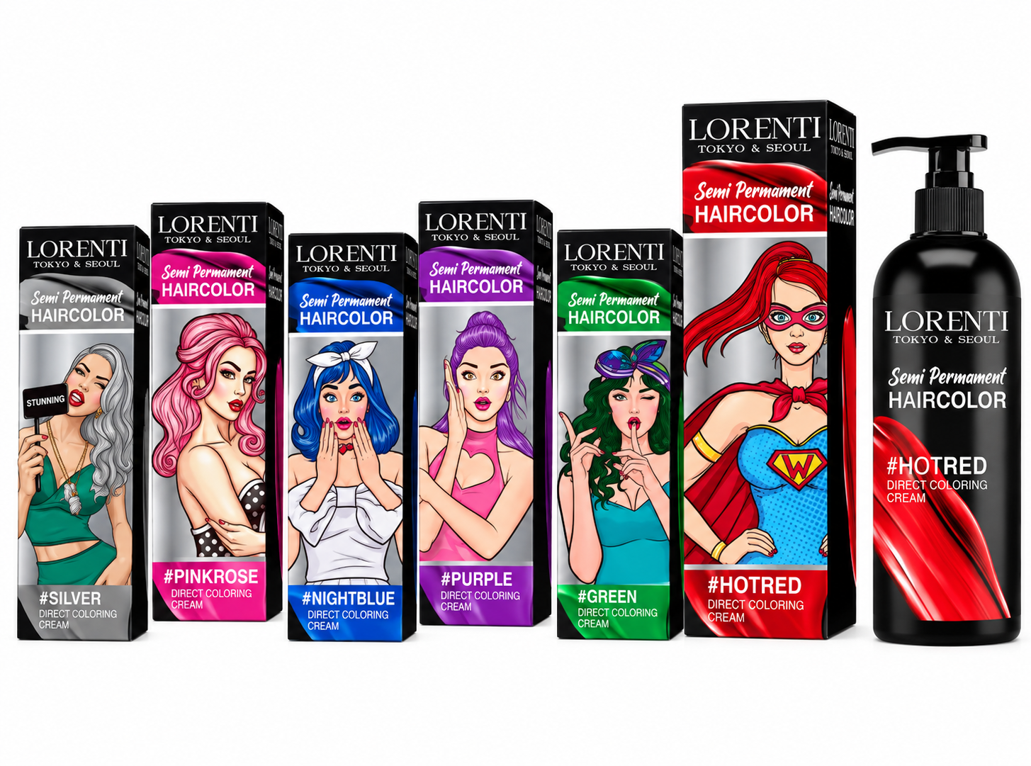 Lorenti Tokyo & Seoul Semi Permanent Haircolor – Direct Coloring Cream