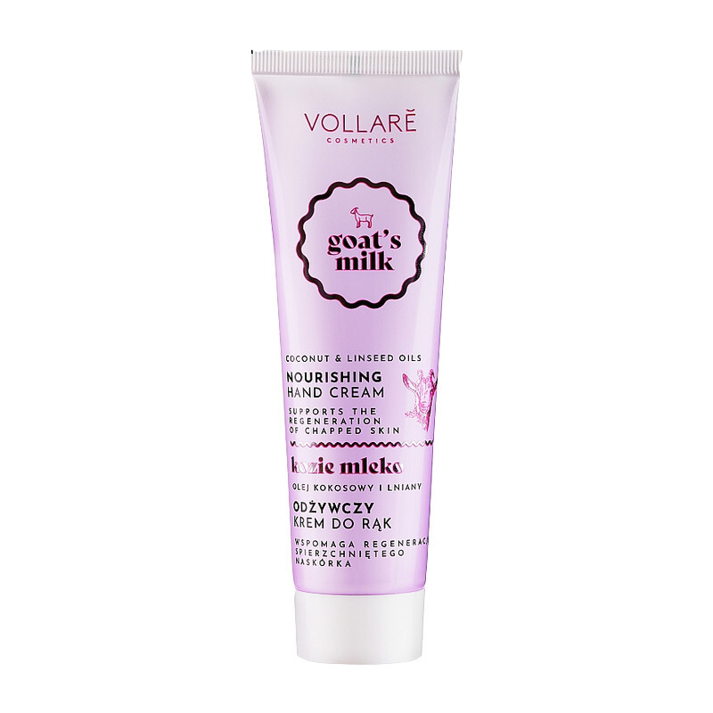 VOLLARÉ Goat’s Milk Nourishing Hand Cream – Coconut & Linseed Oils