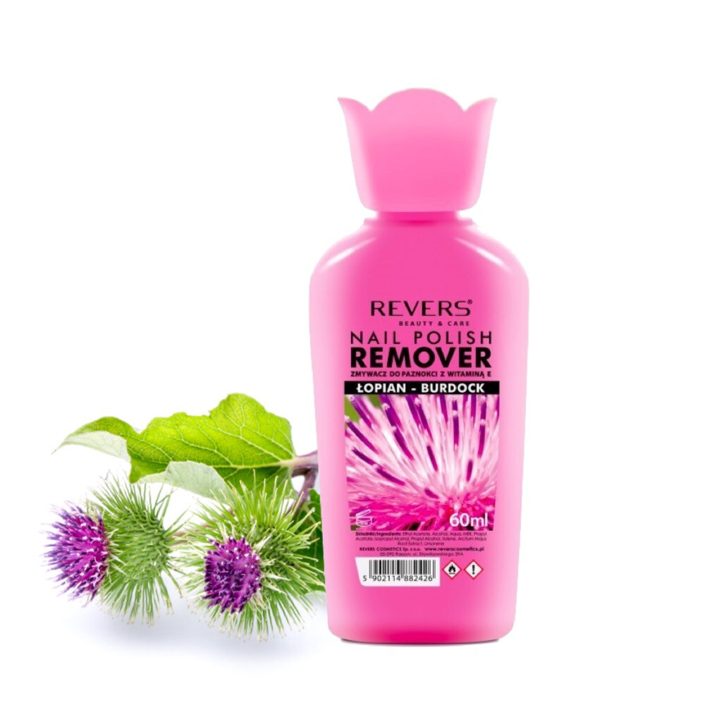Revers Cosmetics Nail Polish Remover me Ekstrakt Rodhe (Burdock) – 60 ml